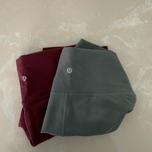 Lot of 2 Lululemon Wunder Train High Rise 8” shorts